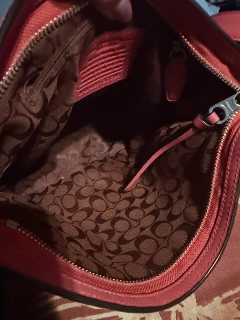 Coach Coral Pink Leather Crossbody Bag - Picture 8 of 10